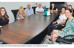 Diretoria da Aciu visita a presidente da Câmara Municipal